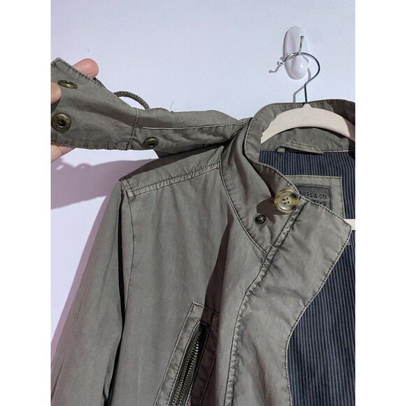 Levis Jacket Women L Gray Hooded Military Field Parachute Anorak Utility - Picture 7 of 15